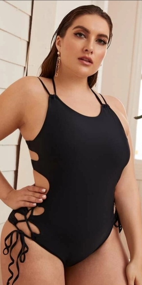 Lace Up Swimsuit - Picture 2 of 3